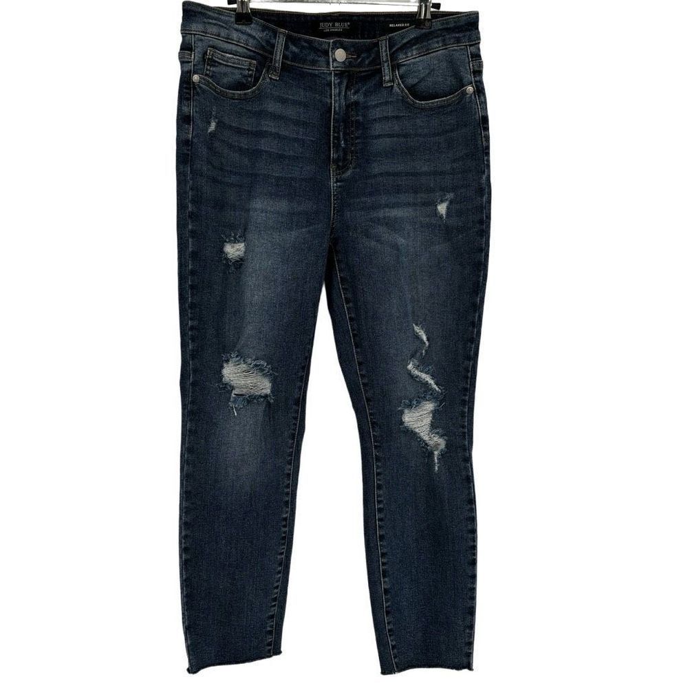 Judy Blue Relaxed Fit Distressed Straight Leg Jeans Size‎ 30/13
